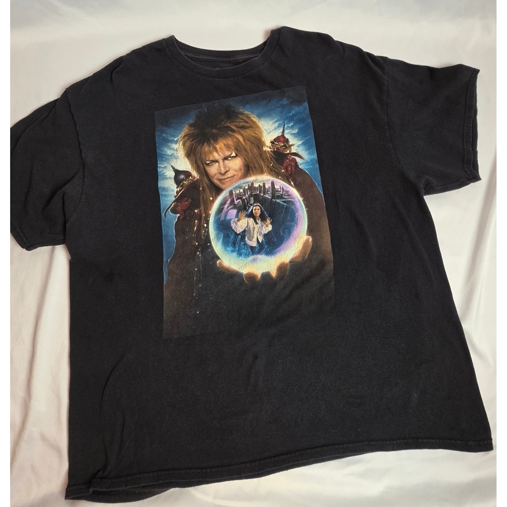 Labyrinth Movie Shirt David Bowie Jareth Goblin King Jim Henson Black Tee XL - Picture 1 of 5